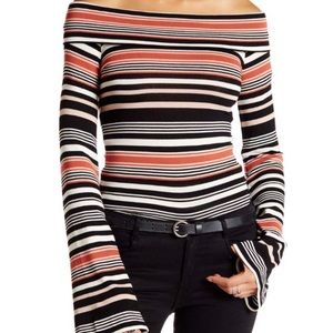 Free People Portland Striped Longsleeve sz S {203}